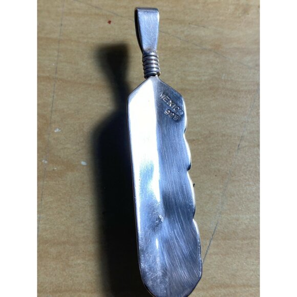 925 silver Feather design charm - Picture 7 of 10